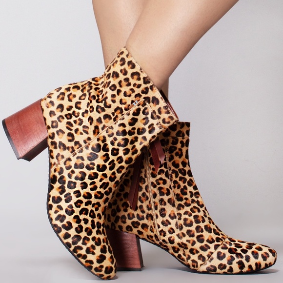 Toms Shoes - TOMS- Emmy Desert Tan Leopard Booties
